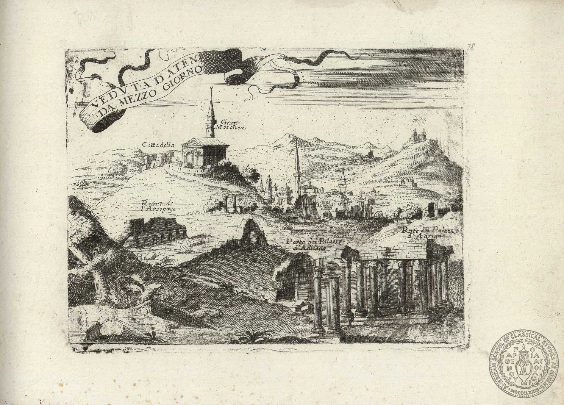 Veduta d'Atene da mezzogiorno